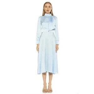 Alexia Admor Light Blue Midi Skirt
